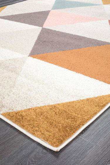 Tilly Geometric Multi-Colour Triangle Pattern Rug